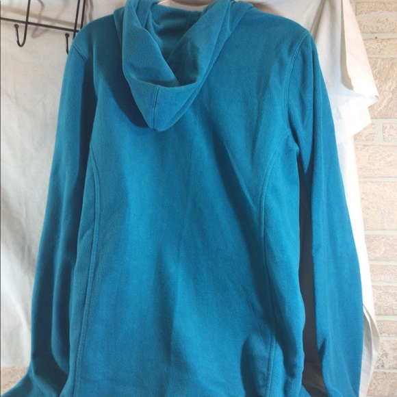 Cute Woman’s Sz Lg LOUNGE By MAURICES Teal, Long Slv, Full Zip Fleece Jacket - Picture 5 of 10